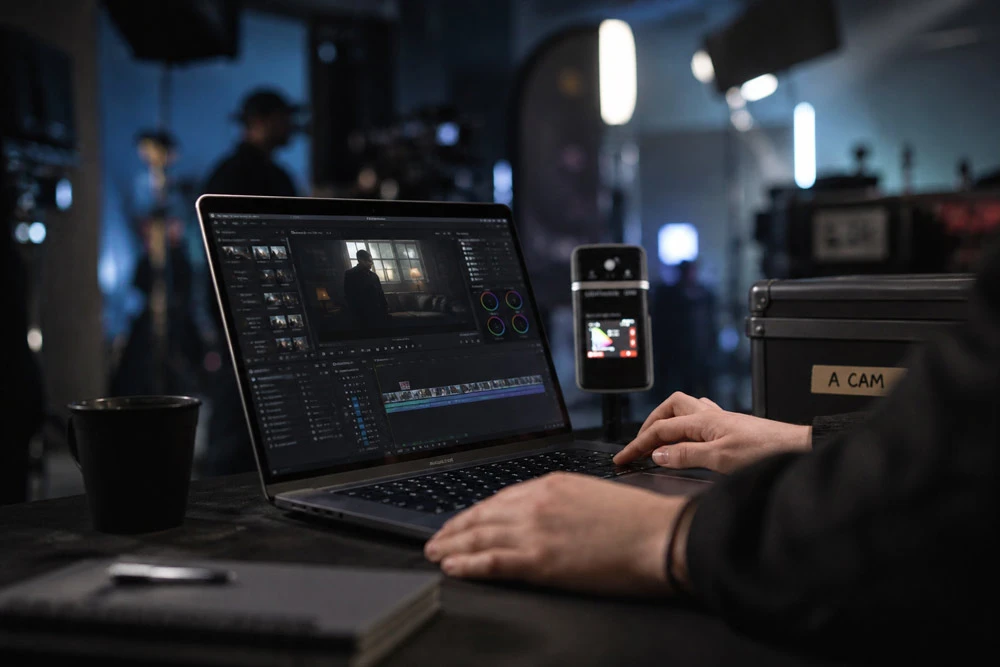 Postprocessing am Filmset mit LIGHTmetric Postprocessing am Filmset mit LIGHTmetric